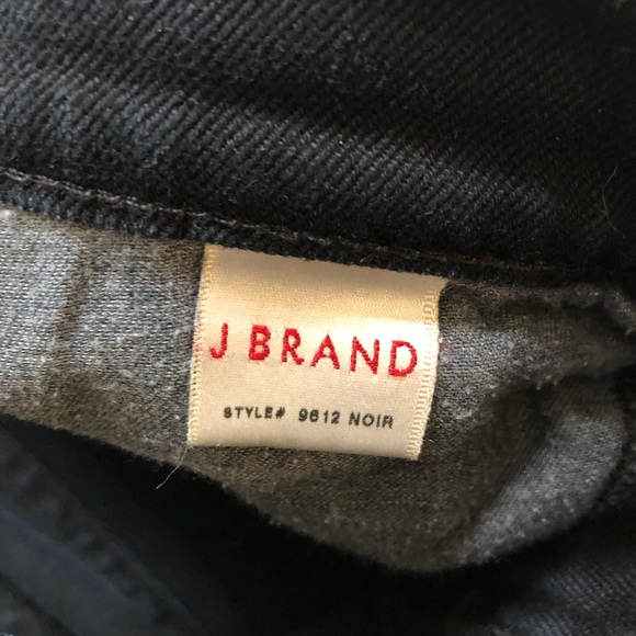 J Brand 9612 Noir Black Skinny Zip Ankle Jeans 25 - Picture 7 of 13